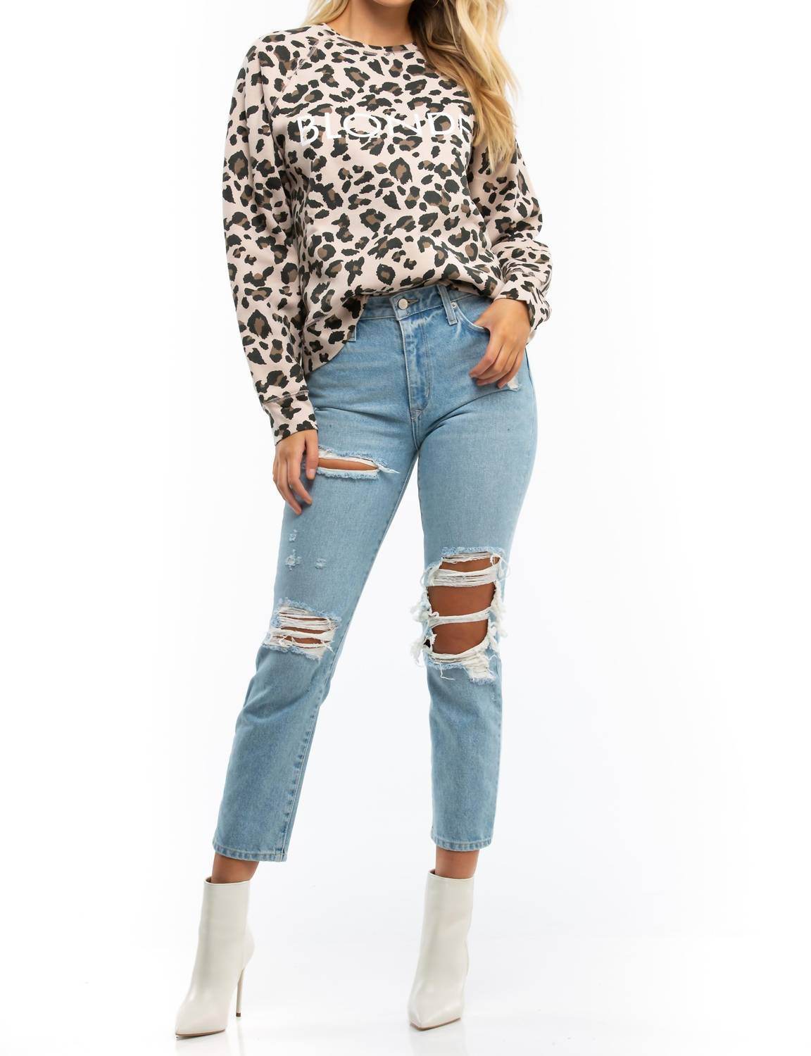 BRUNETTE THE LABEL - Blonde Middle Sister Crewneck Top - Rack Hunt -