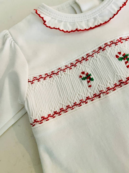 Infant Candy Cane Footie - Baby Christmas & Holiday One-piece Pajamas