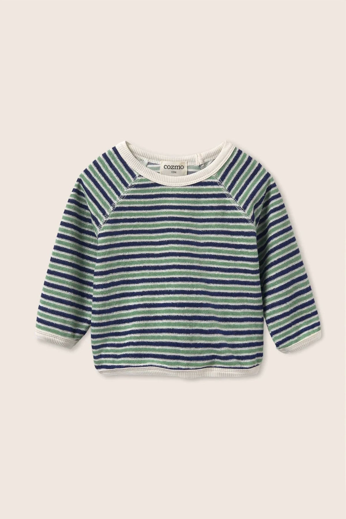Boys Striped Terry Cloth Sweatshirt