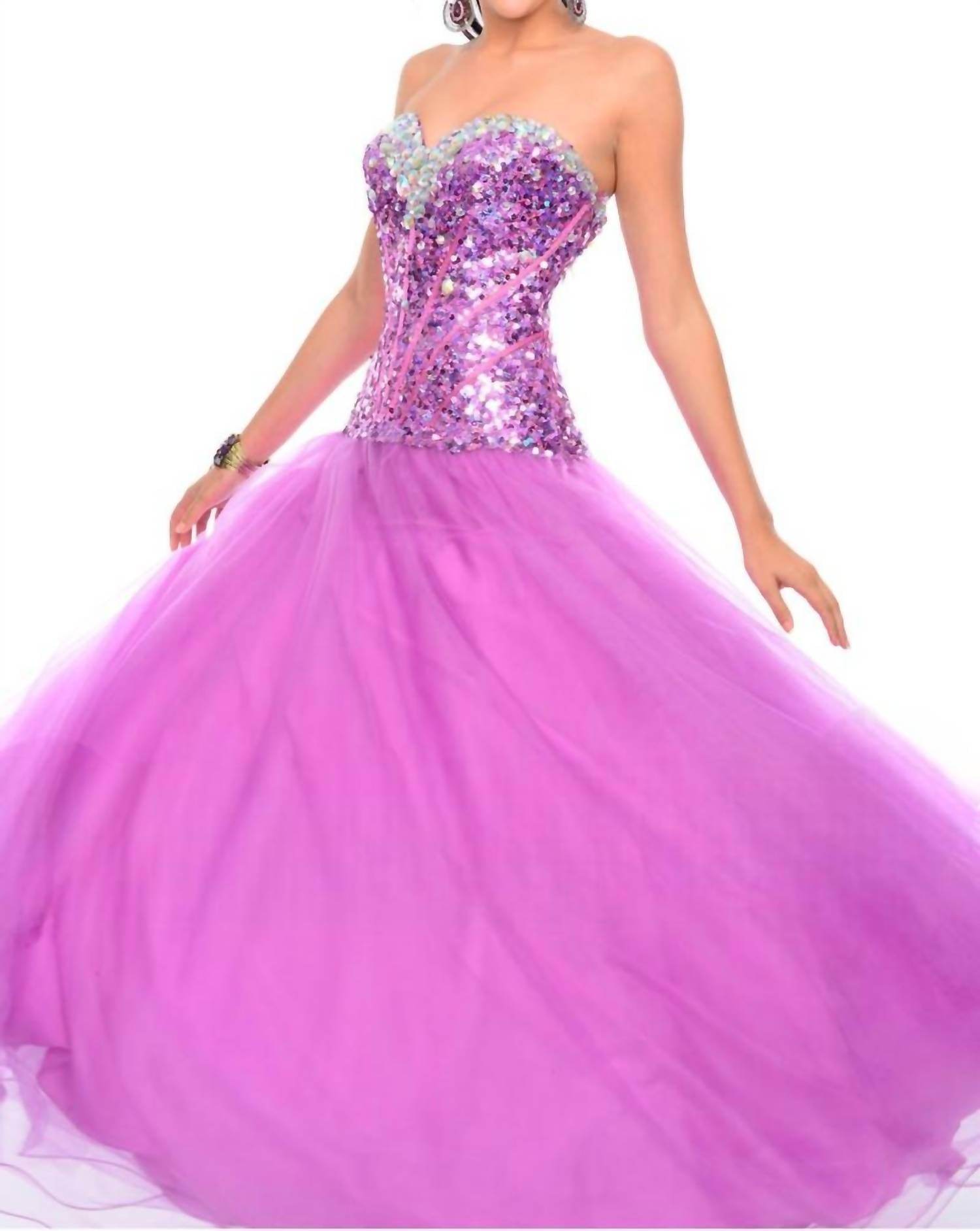 Precious Formals - Fully-sequined Corset Ballgown - Rack Hunt -