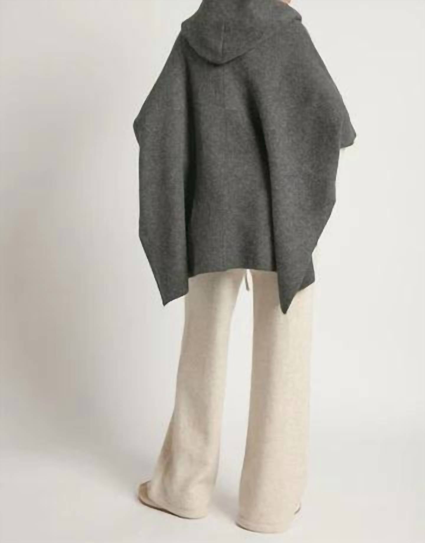 Hooded Pullover Poncho