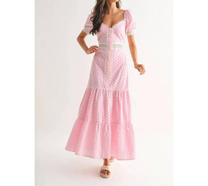 Lace Trimmed Maxi Dress