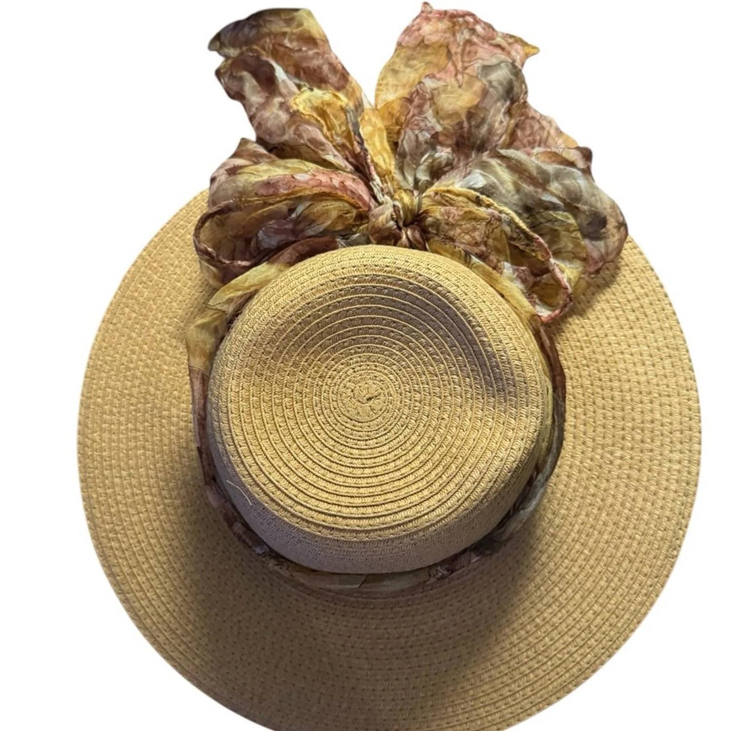 Women’s Floral Scarf Bow Sun Hat