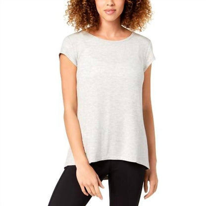 Cutout Back Short Sleeve Knit Top