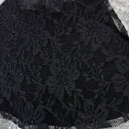 Women's Plaid Floral Lace Back Blouse