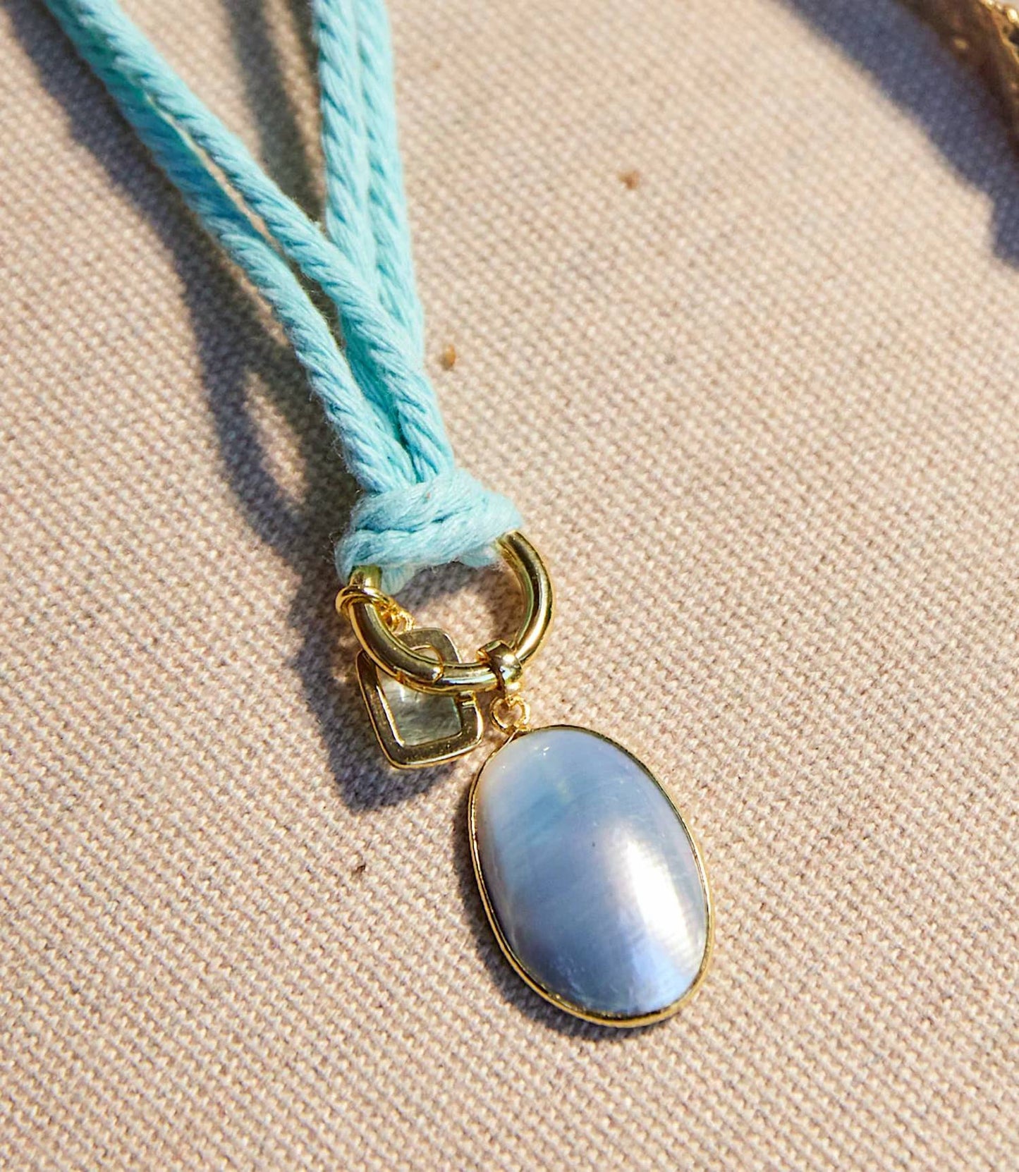 Women's Pearl And Gemstone Cord Necklace