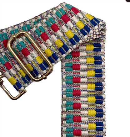 Women's Multicolor Kota Woven Boho Adjustable Crossbody Bag Strap