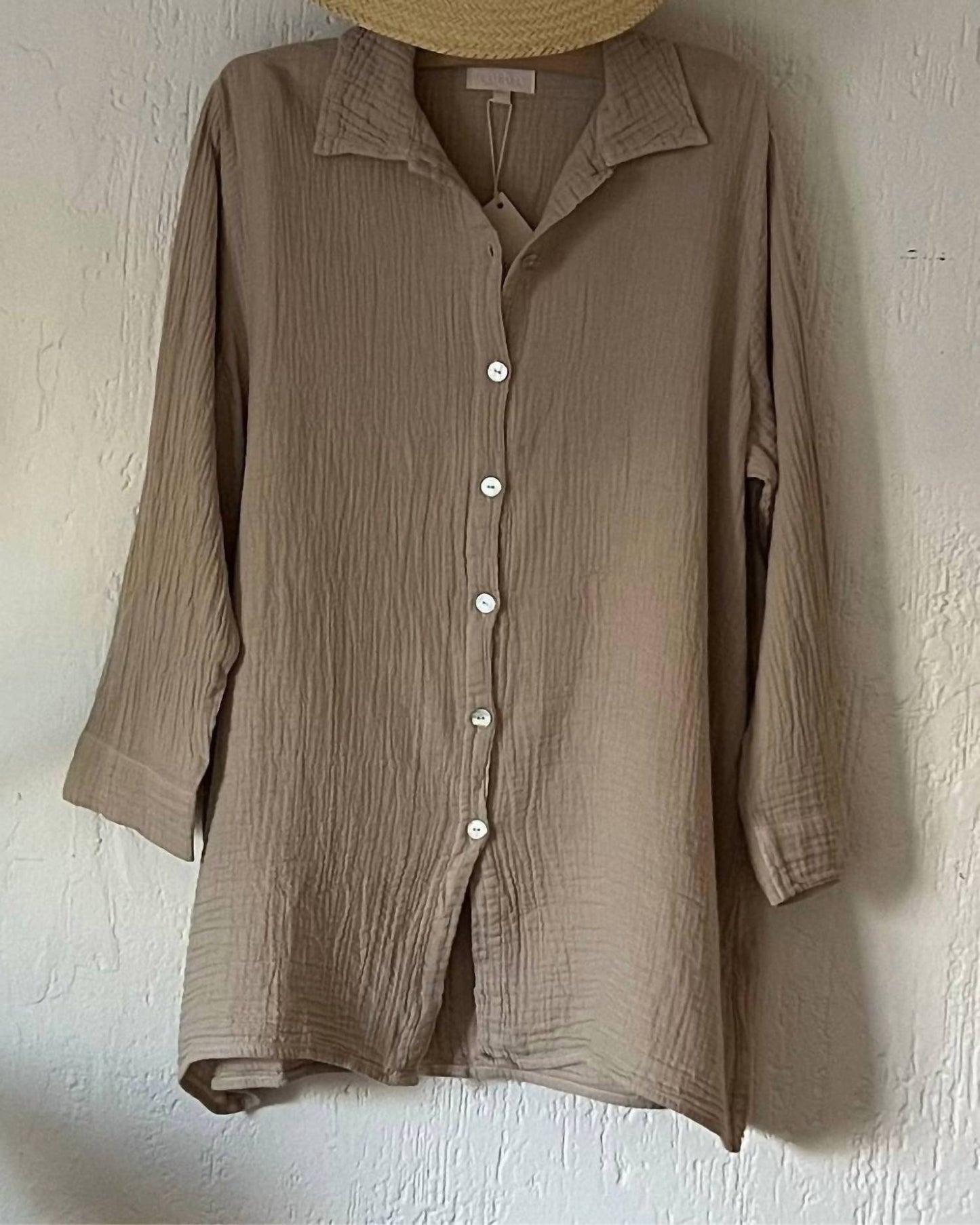Women's Natalia Collared Button Down Tunic