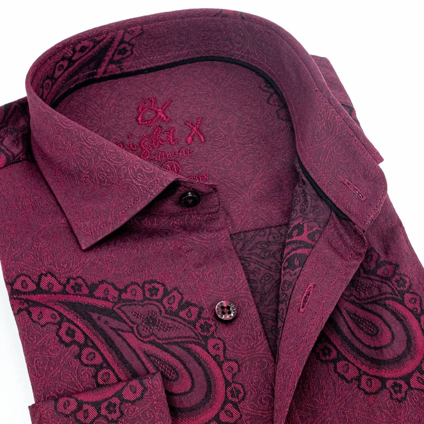 Big Paisley Jacquard Button Down Shirt