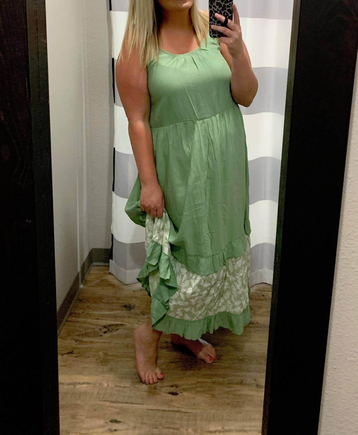 Bluheaven - Maxi Dress W/ Leaf Print - Rack Hunt -