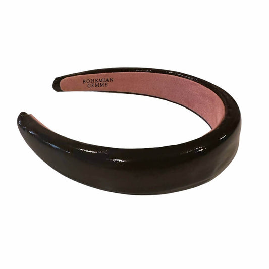 Bohemian Gemme - Women's Patent Leather Padded Headband - Rack Hunt -