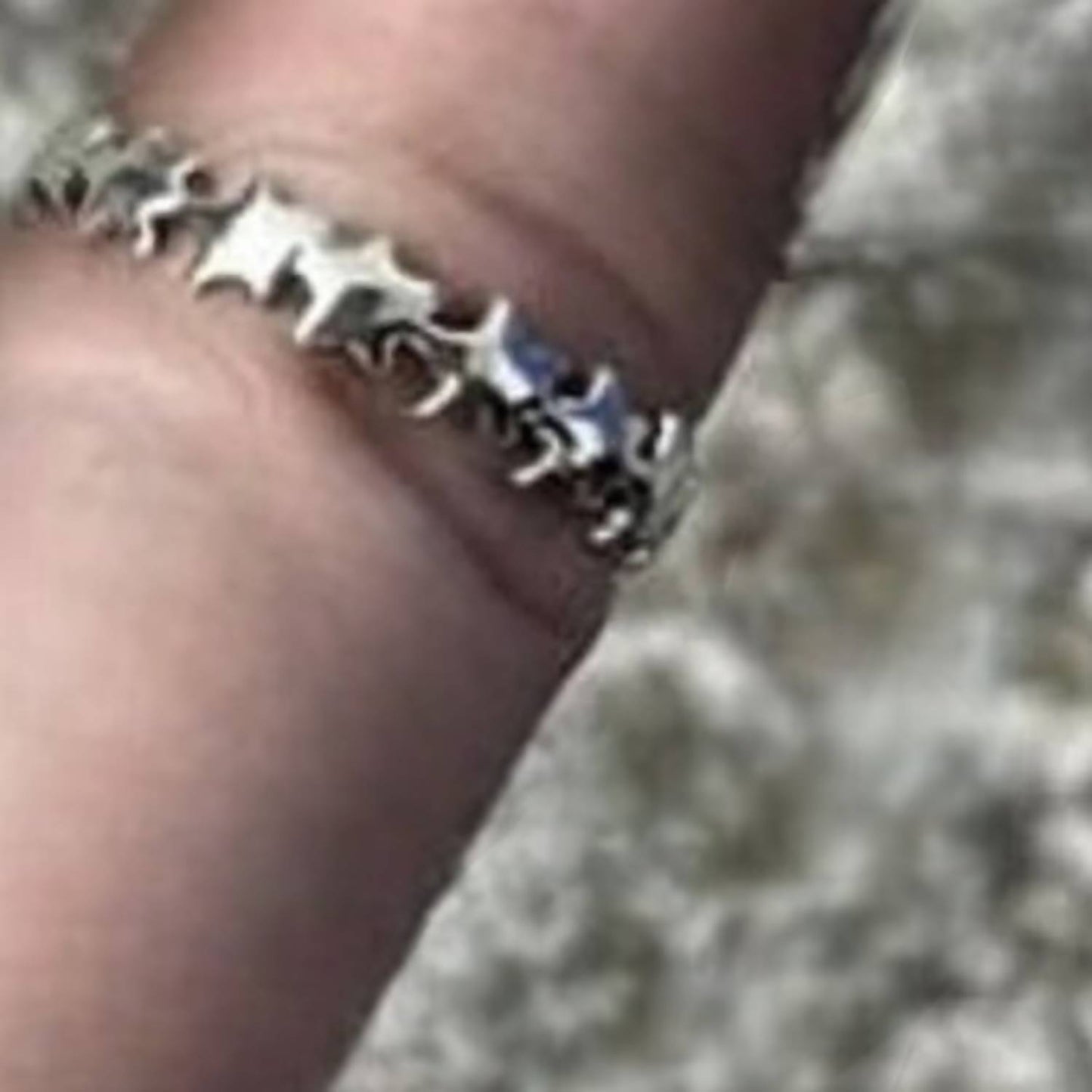 Women's Star Stamped Sterling Band Ring