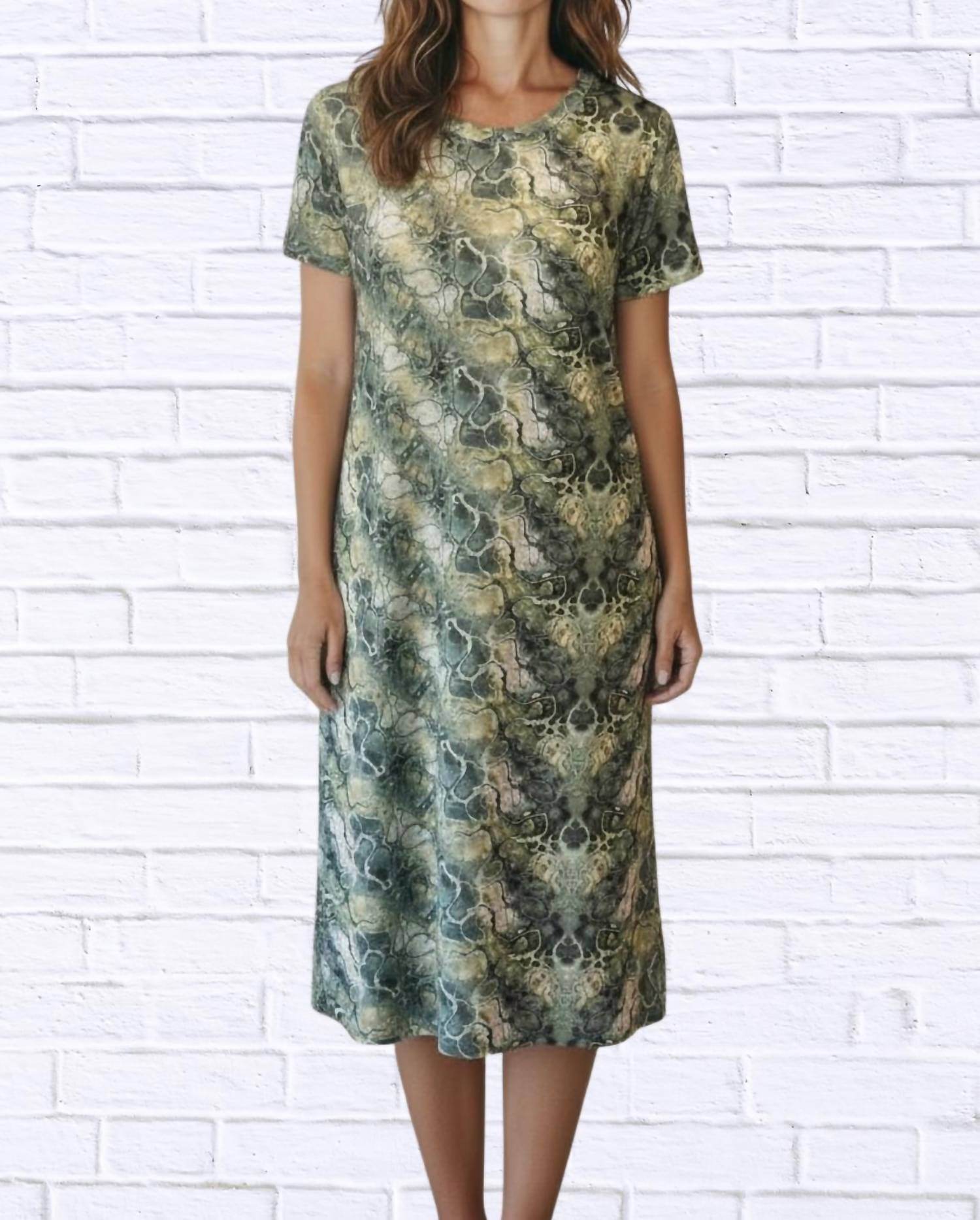 Calypso - Jenneke Palm Leaf Shift Dress - Rack Hunt -