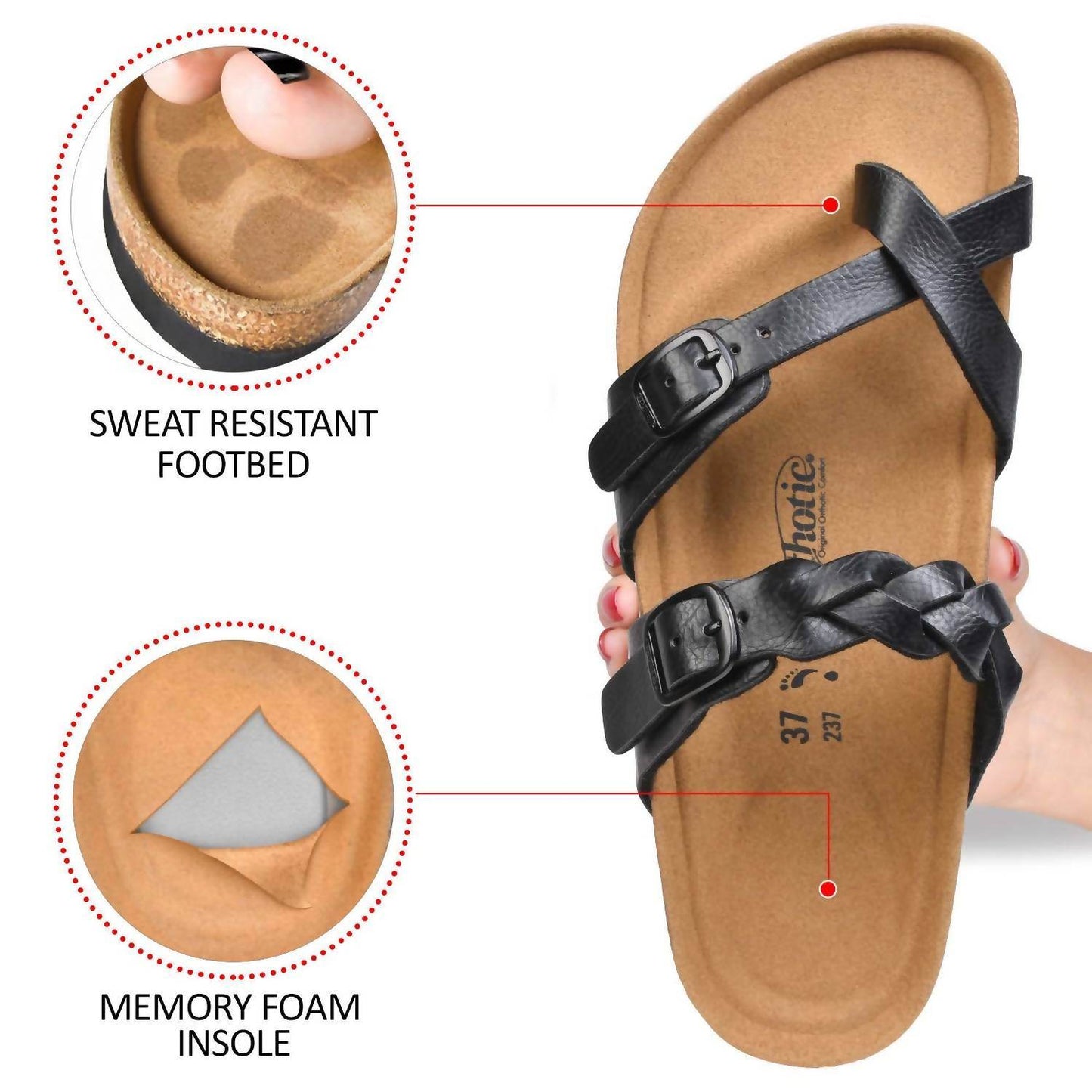 Aerothotic - Women's Irenic Strappy Slide Sandals - Rack Hunt -