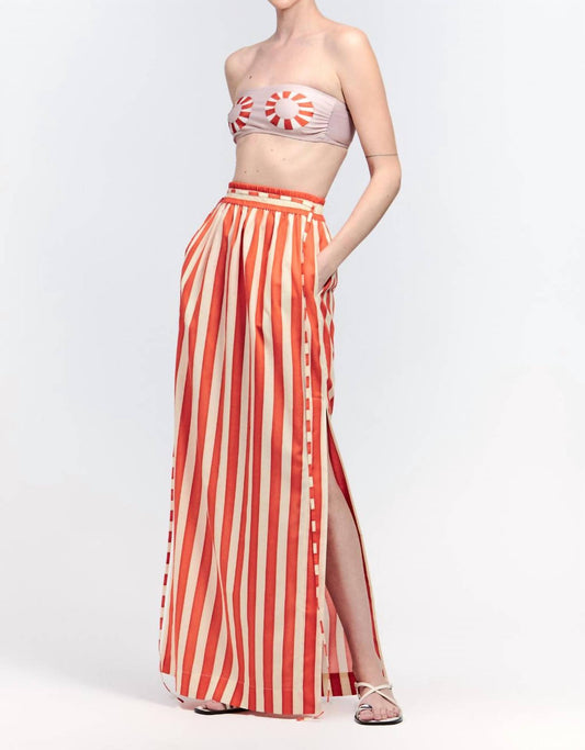 Long Cotton Skirt With Slits