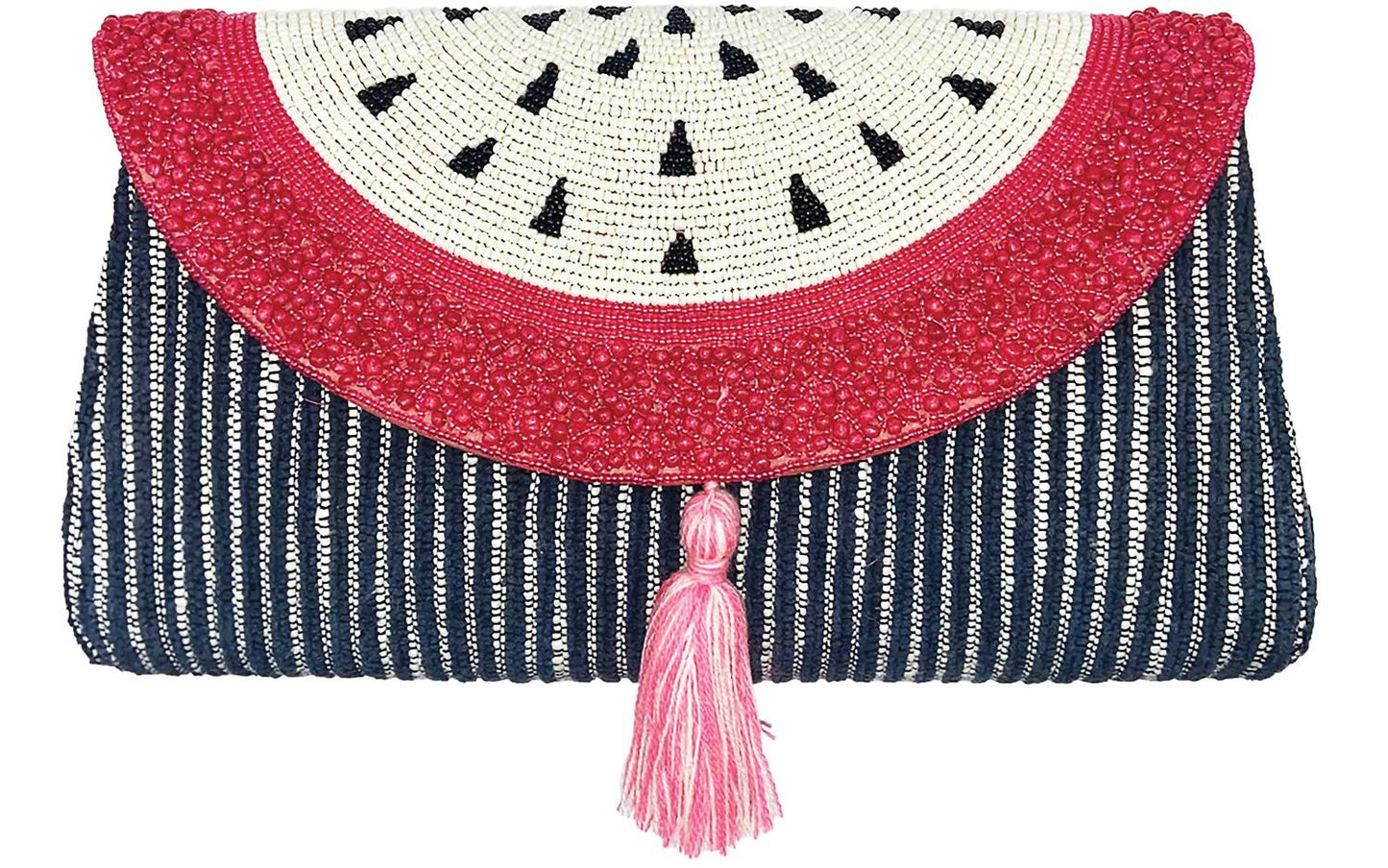 Women's Tropical Passion Fruit Tassel Hard Clutch Bag