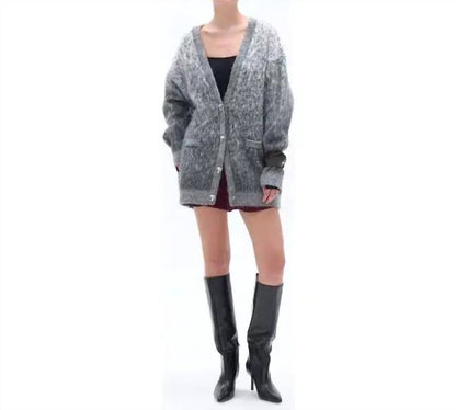 Gradient Oversized Cardigan