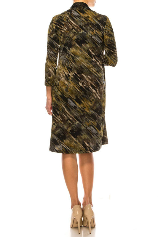 Connected Apparel - Open-front Faux Jacket Dress - Rack Hunt