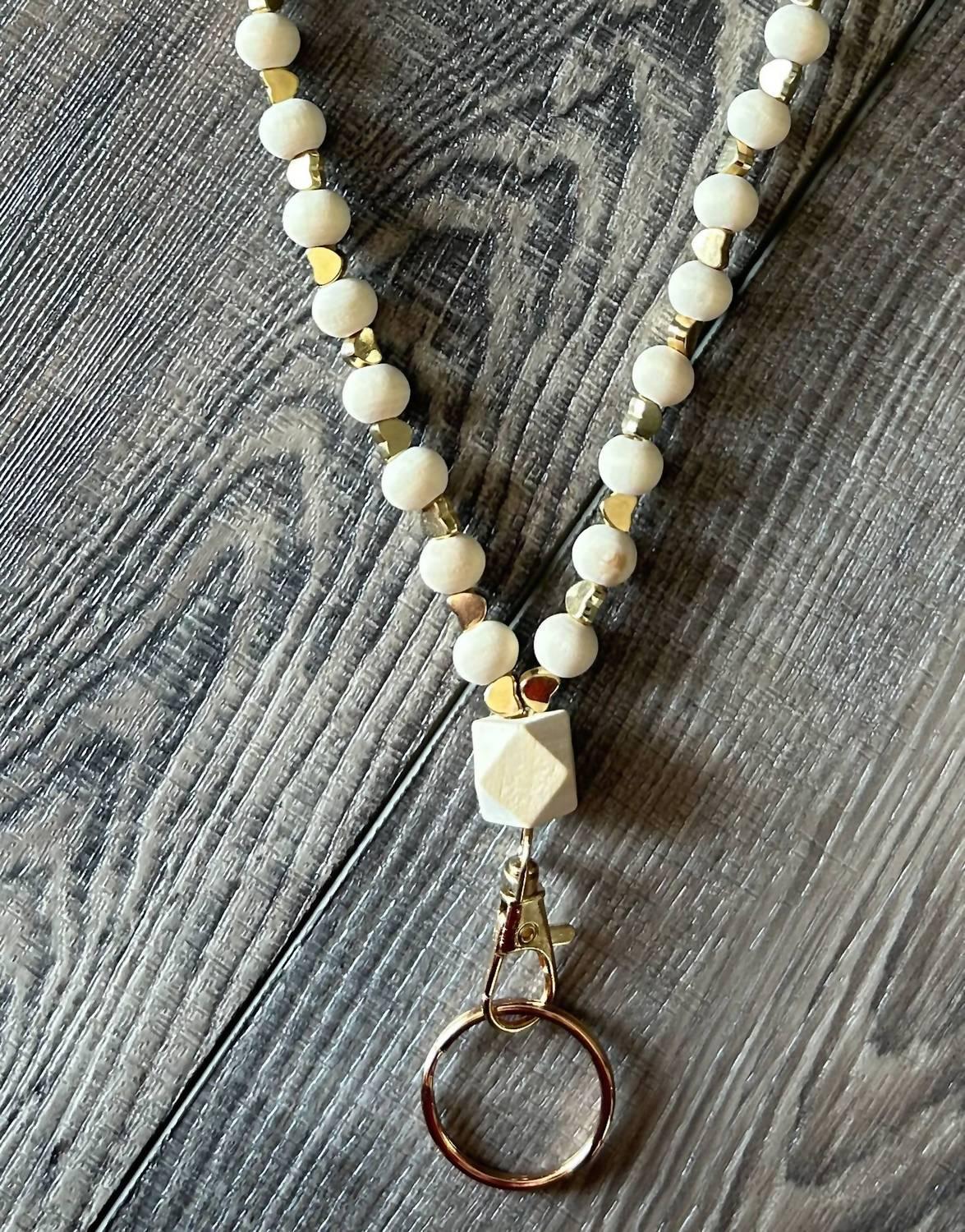 Jillian Ink - Women's Heart Beaded Teacher Nurse Lanyard With Breakaway Clasp - Rack Hunt