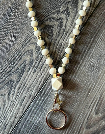 Jillian Ink - Women's Heart Beaded Teacher Nurse Lanyard With Breakaway Clasp - Rack Hunt