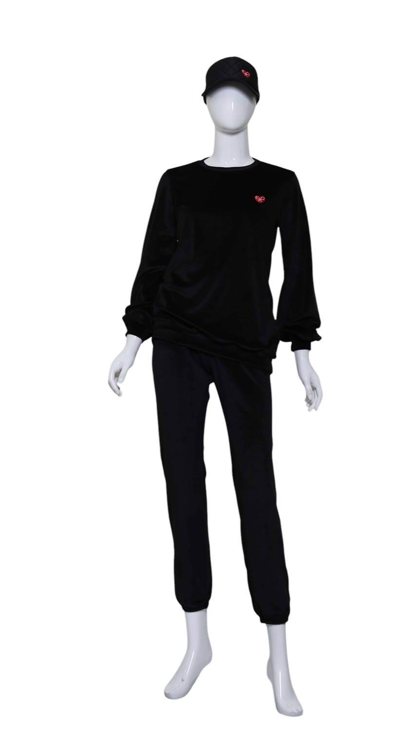 Love Love Tennis - Women's Velvet Long Sleeve Warm Up Top - Rack Hunt -