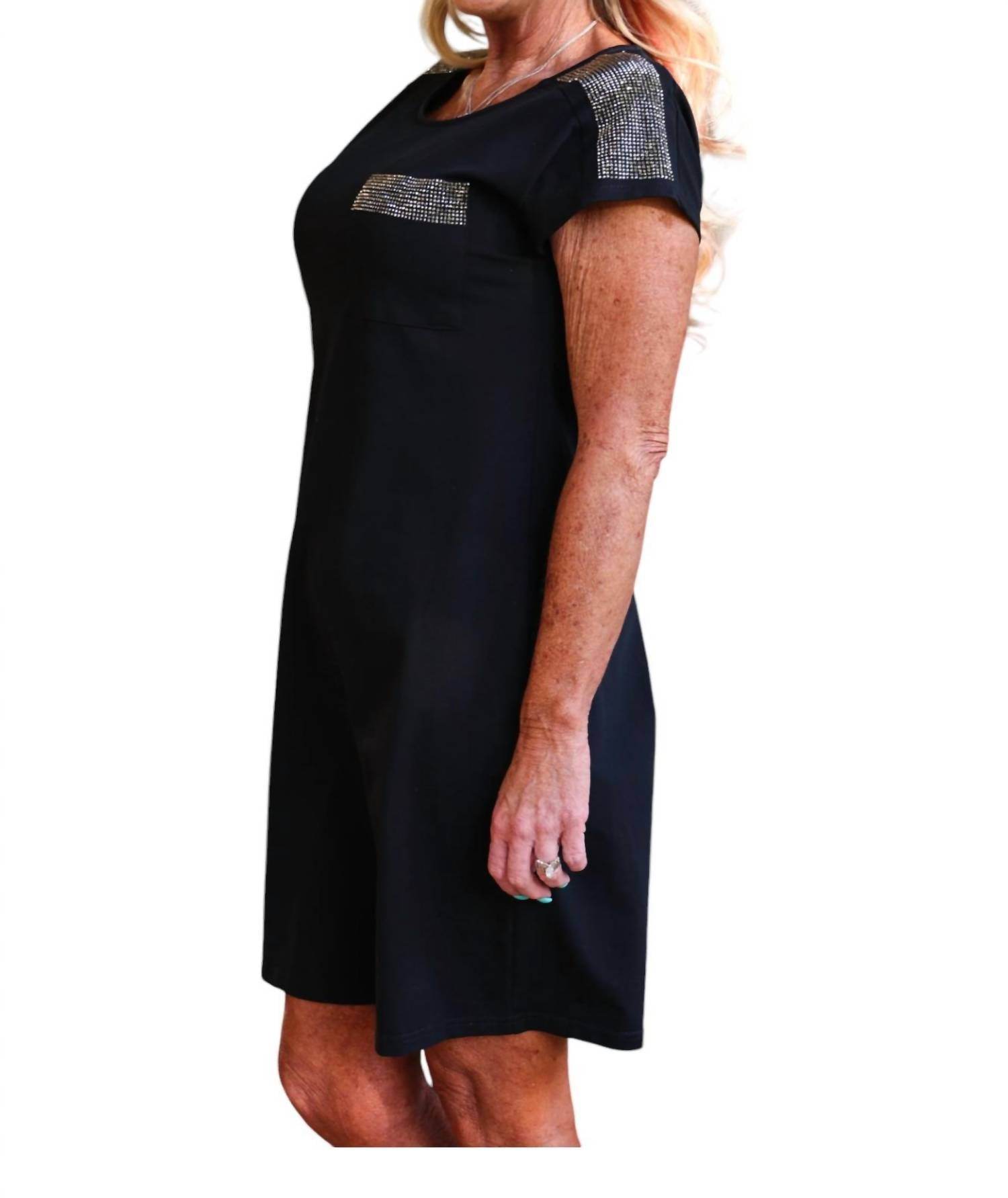 Nu-Look - Sequin Chic Knit T-Shirt Dress - Rack Hunt -