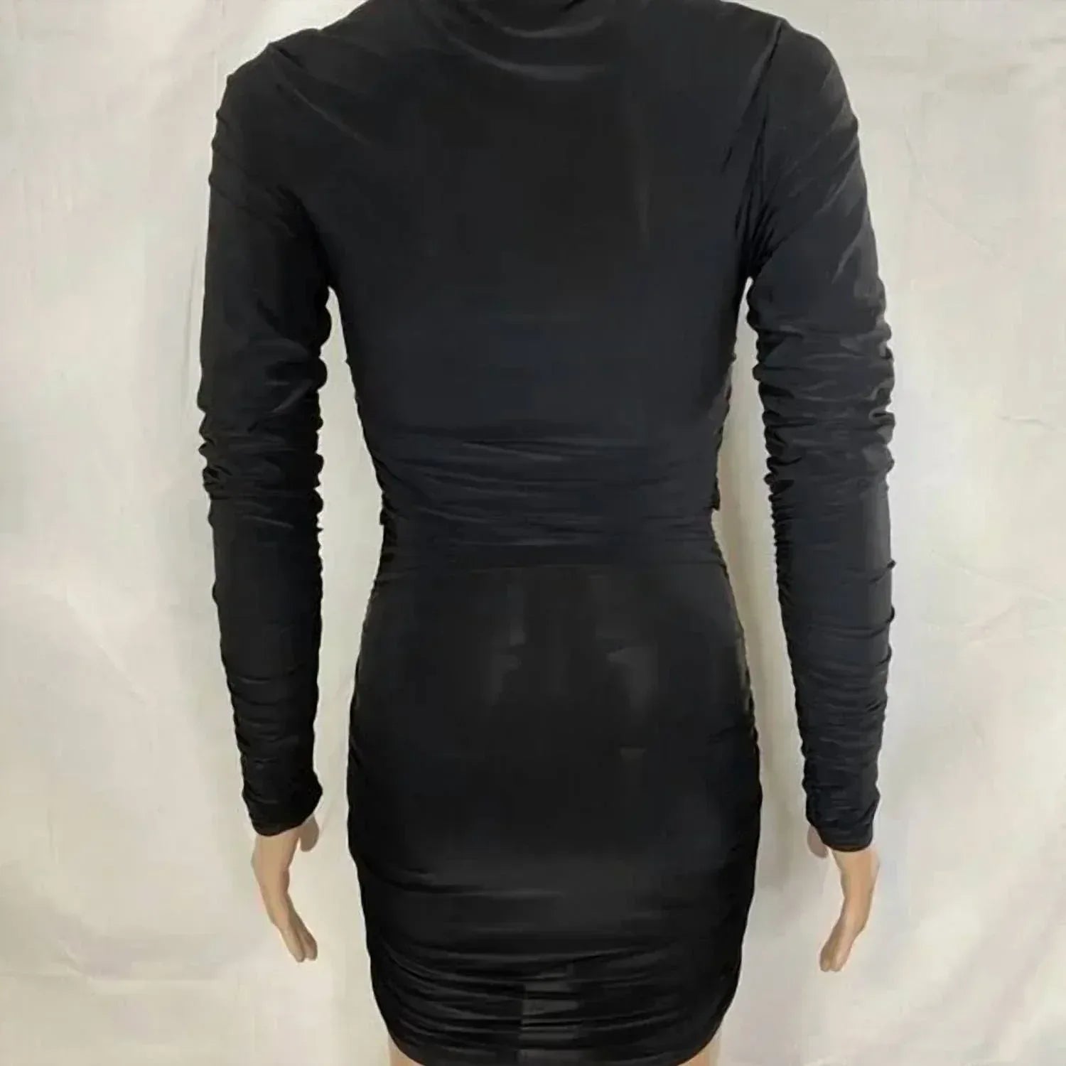 NA-KD - Women’s Ruched Mesh Dress - Rack Hunt