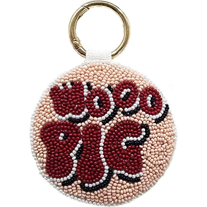 Women's Arkansas Razorbacks Beaded Keychain
