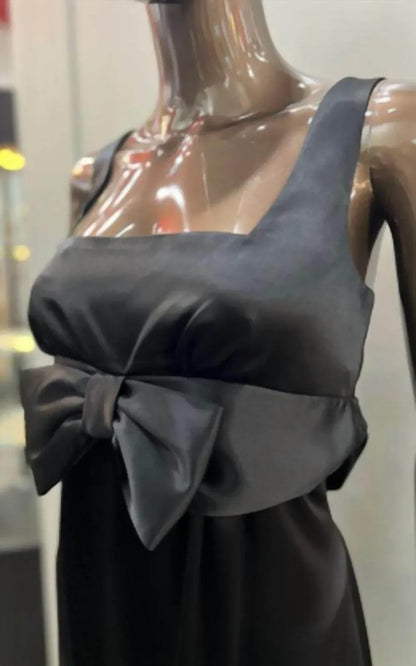 ABS Collection - Satin Cocktail Dress With Bow - Rack Hunt