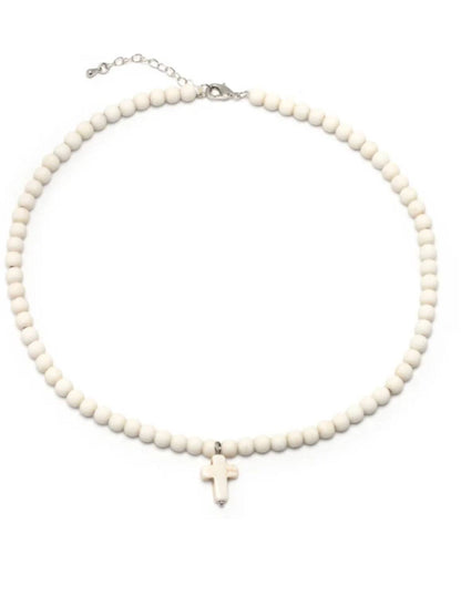 Women's Beaded Cross Necklace