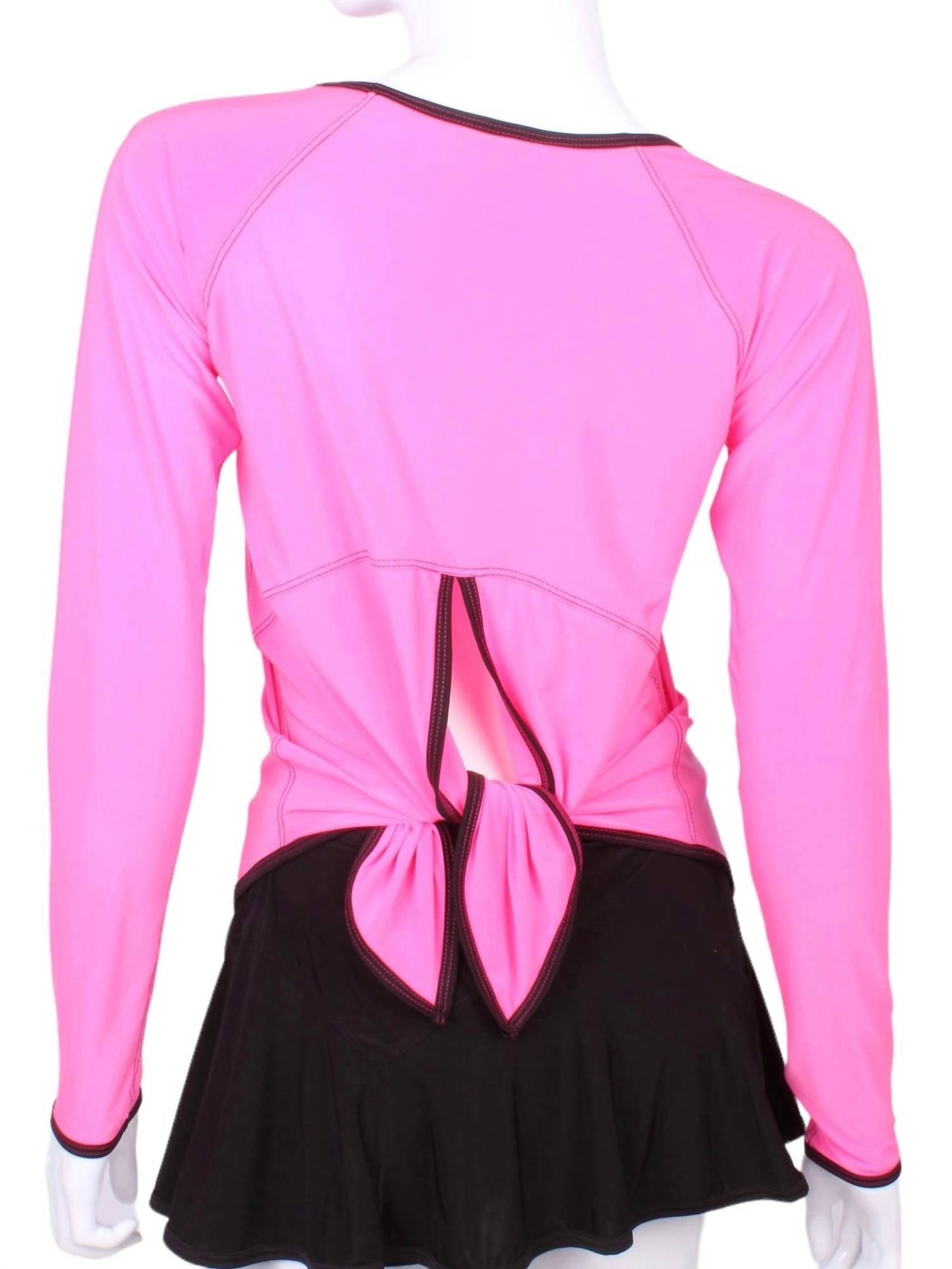 Love Love Tennis - Women's Tie Back Long Sleeve Tee - Rack Hunt -