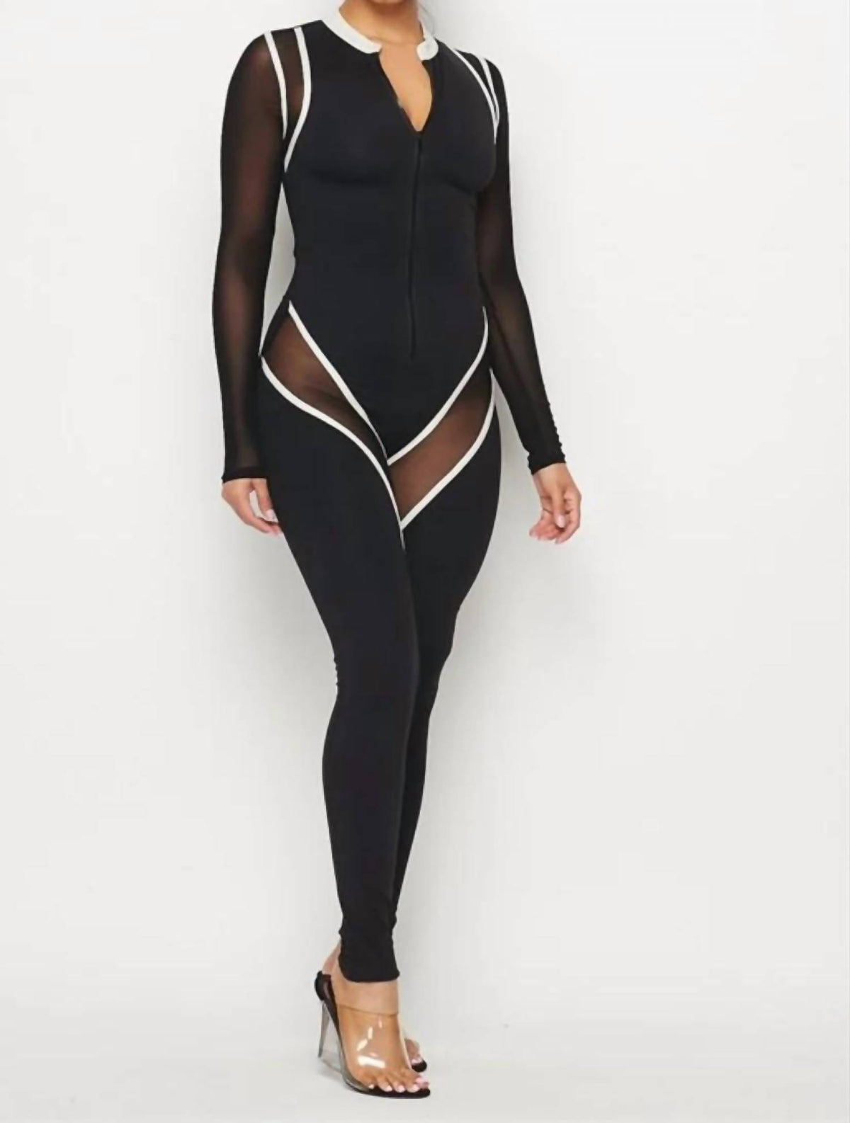 Tina All or Nothing Mesh Jumpsuit