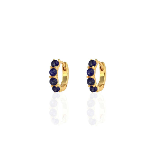 Women's Lapis Huggie Hoop Earrings