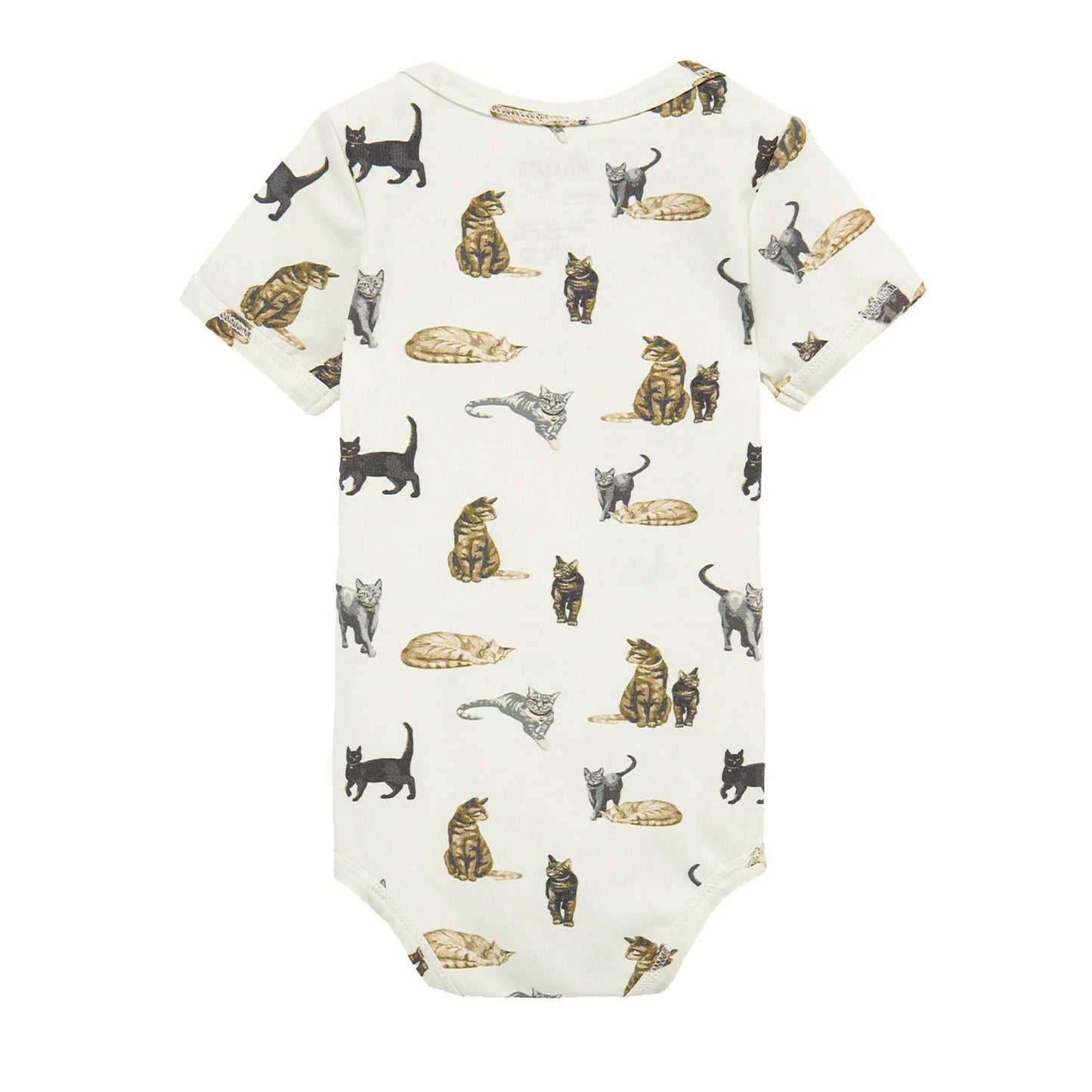 Baby's Cat Cotton Stretch Short Sleeve One Piece