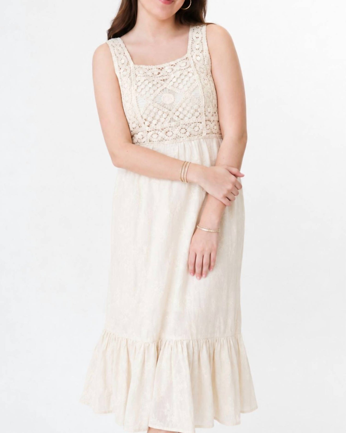 HAYDEN CROCHET MIDI DRESS