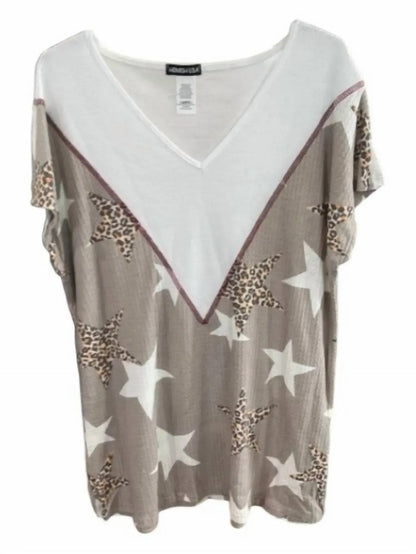 Heimish USA - Women's Short Sleeve Top With Stars - Plus - Rack Hunt