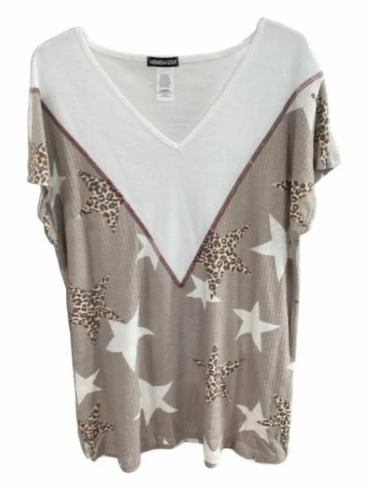 Heimish USA - Women's Short Sleeve Top With Stars - Plus - Rack Hunt