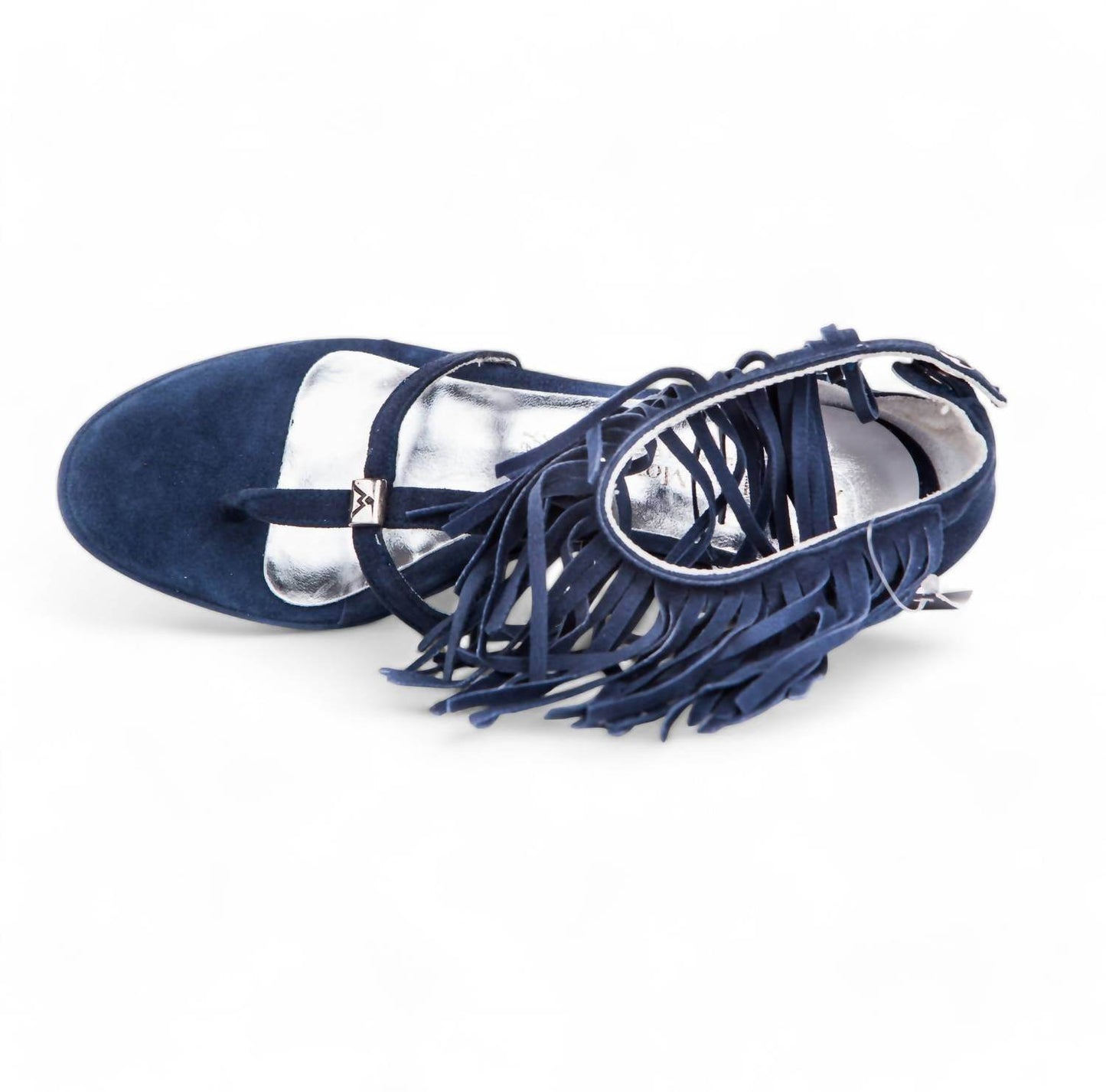 Andrea Morelli - Suede Leather Fringe Wedge Sandals - Rack Hunt -