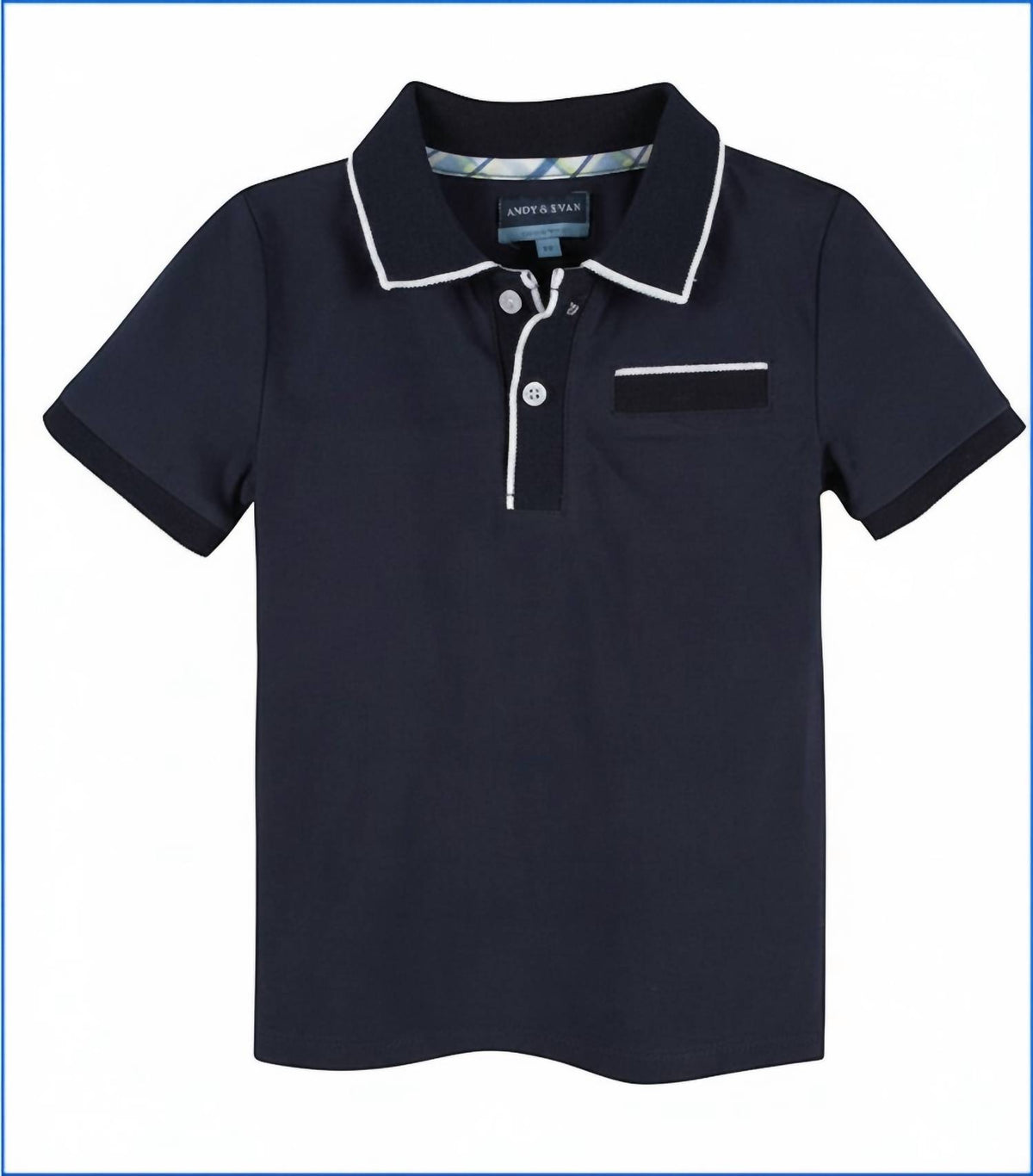 Kids Polo Tee With Ribbing