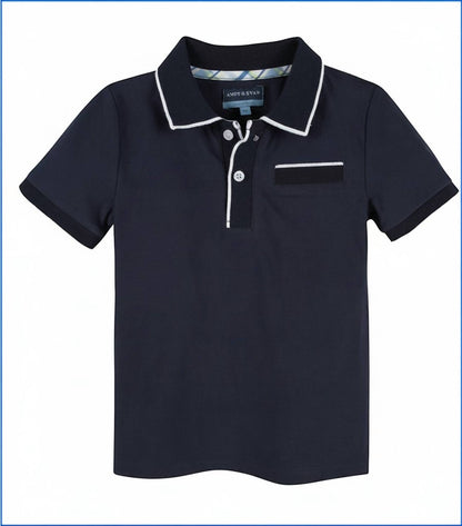 Kids Polo Tee With Ribbing