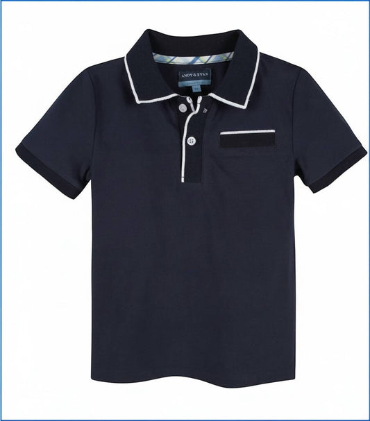Kids Polo Tee With Ribbing
