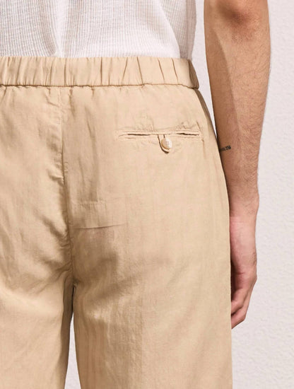 Felipe Herringbone Linen Short