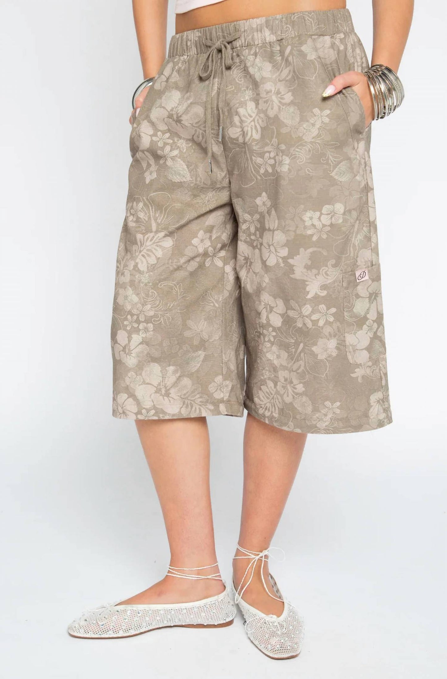Women's Hibiscus 2 In 1 Shorts And Trouser
