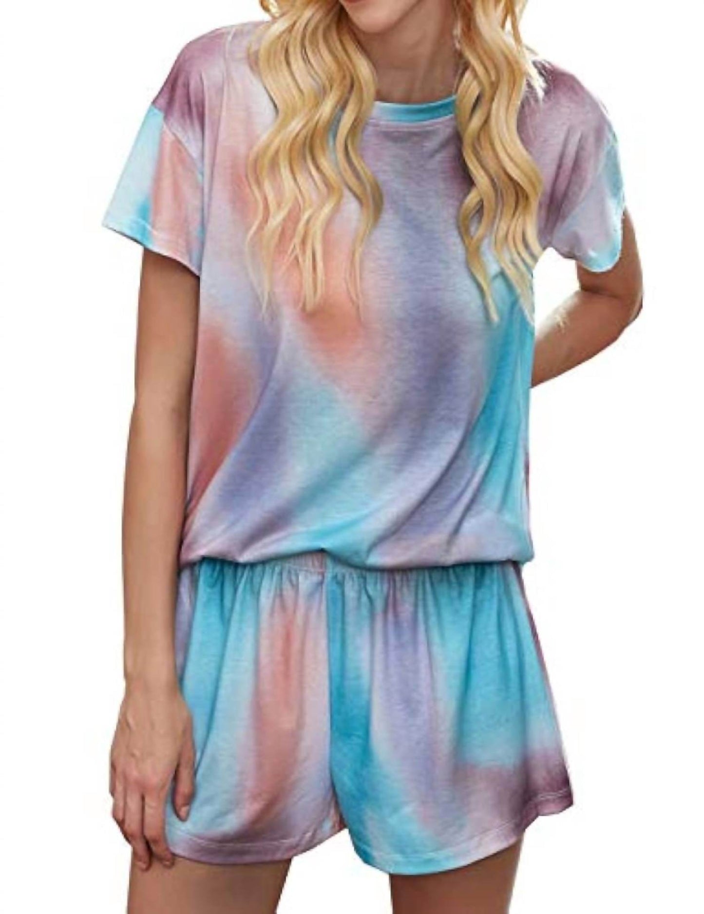 DESHENG ENTERPRISE - Tie Dye Lounge Short Set - Rack Hunt