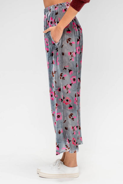 Velvet Wide Leg Pants