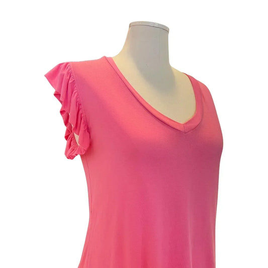 Alyssa Thomas - Women's Flutter Sleeve V-Neck Top - Rack Hunt