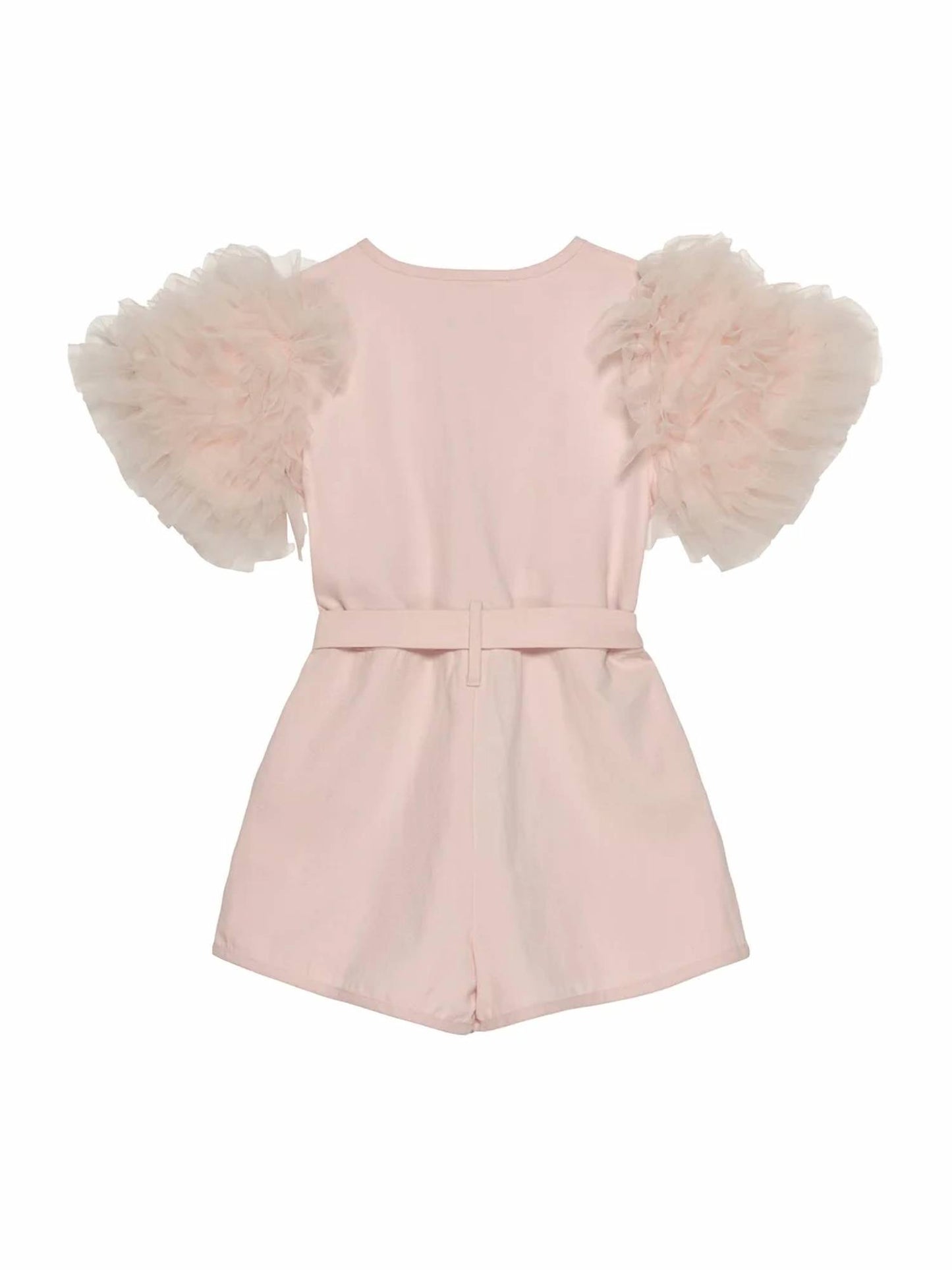 Girl's Crystal Flower Short Romper