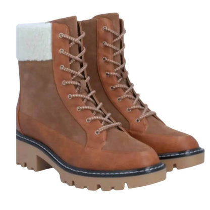 Violet & Red - Women's Alexa Leather Lace Up Bootie - Rack Hunt
