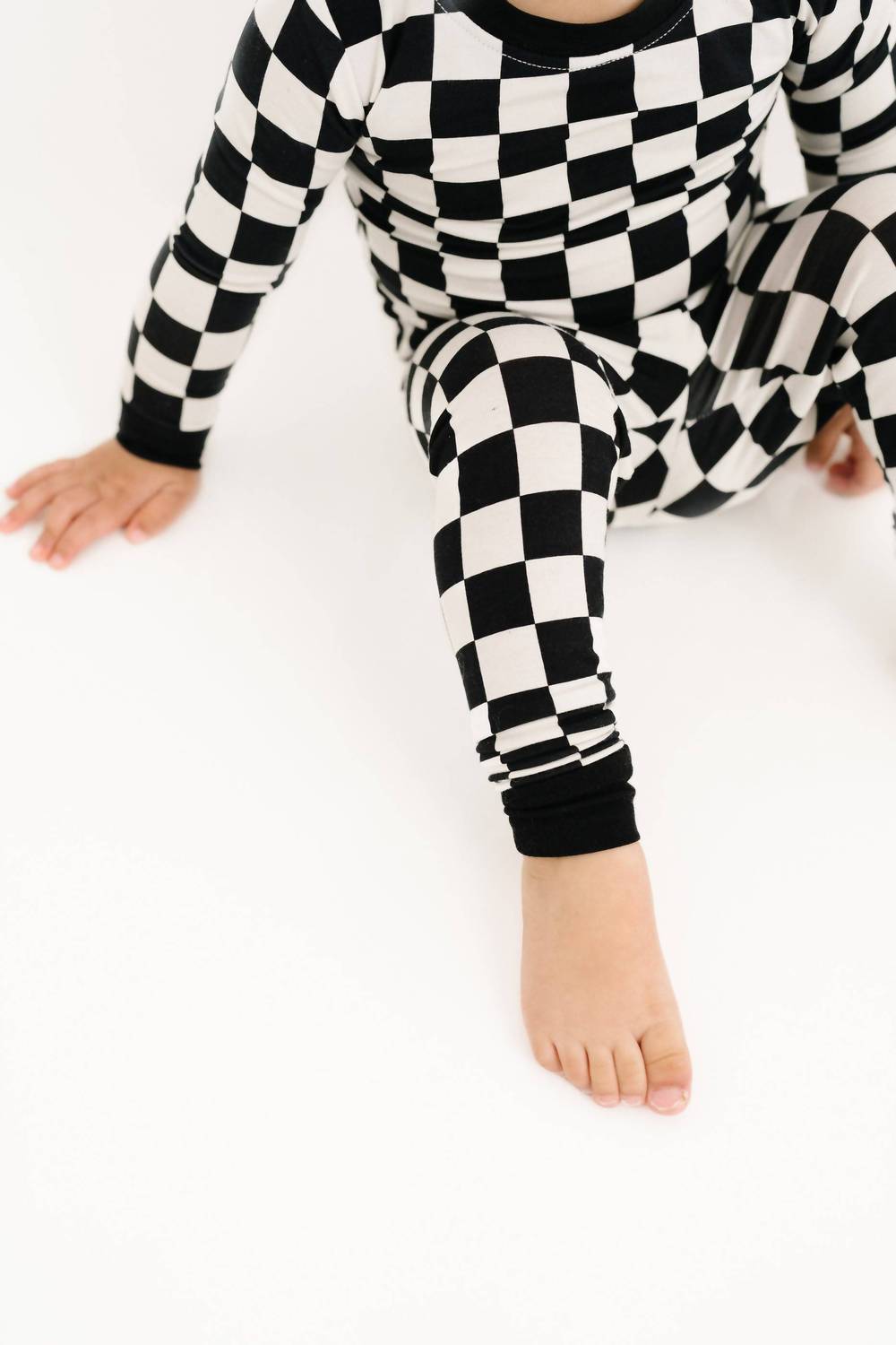 Kid's Checkered Bamboo Set