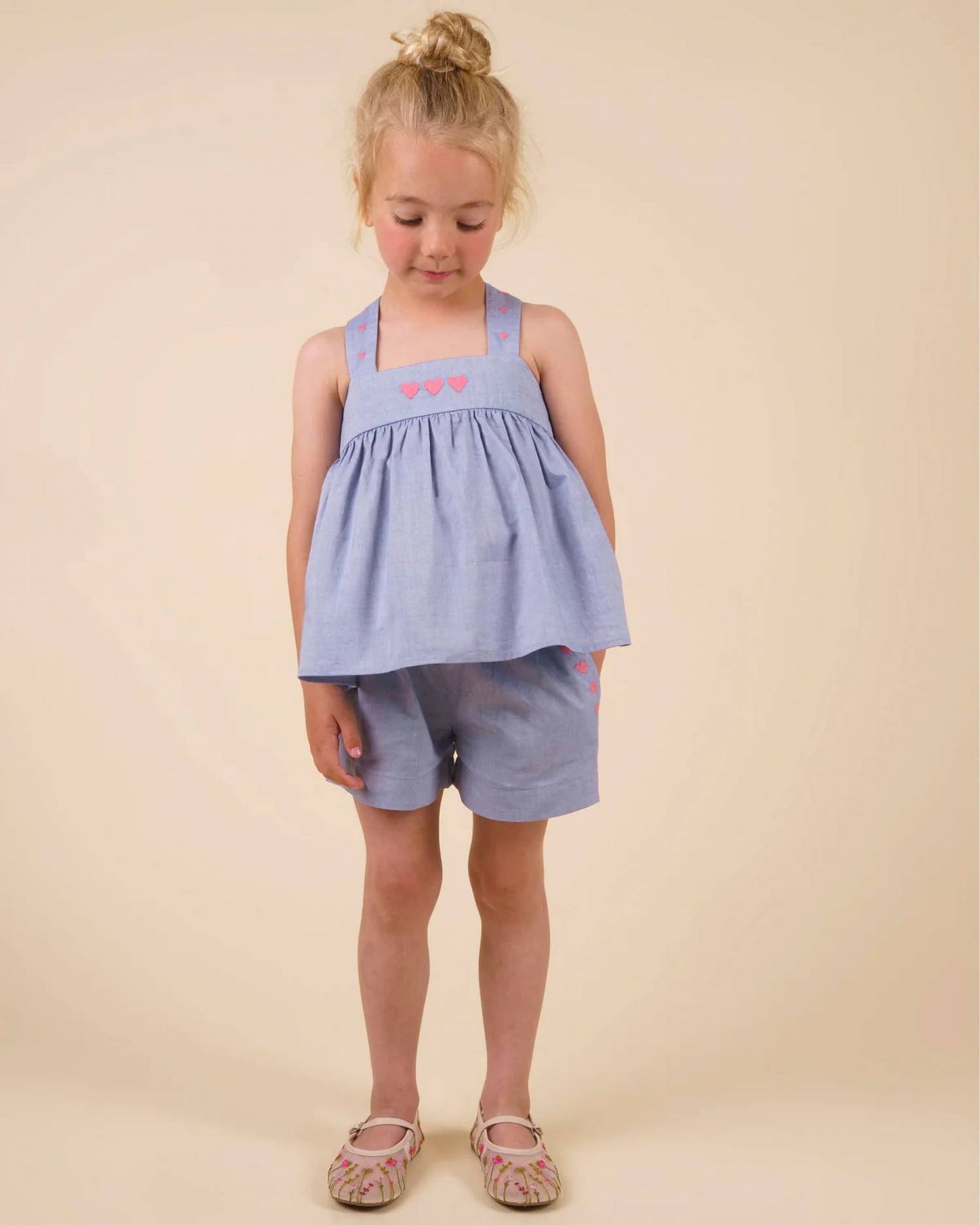 Romy Embroidered Hearts Blouse